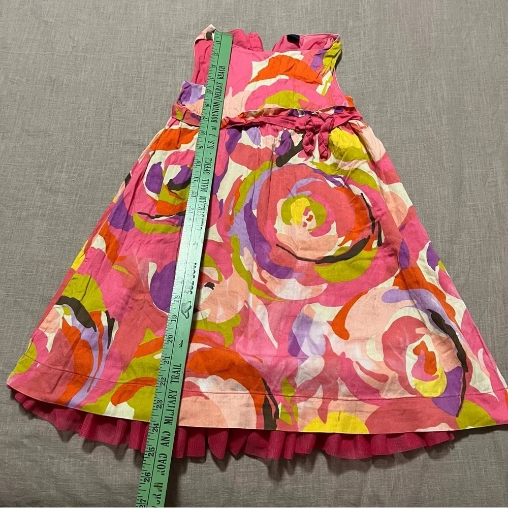Baby Gap Bold Floral Dress Size 5 Pink Vibrant Easter Spring Summer
